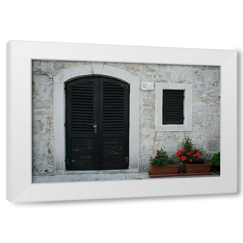 Croatia Door I White Modern Wood Framed Art Print by Geyman, Vitaly