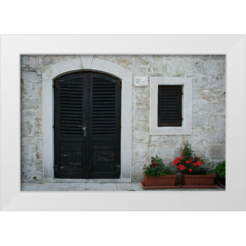 Croatia Door I White Modern Wood Framed Art Print by Geyman, Vitaly