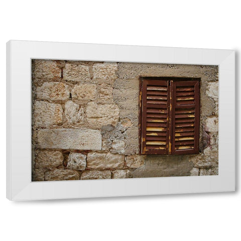 Croatia Window I White Modern Wood Framed Art Print by Geyman, Vitaly