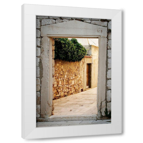 Croatia Door III White Modern Wood Framed Art Print by Geyman, Vitaly