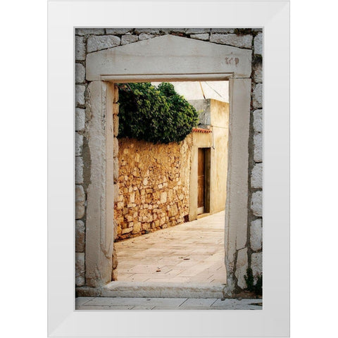 Croatia Door III White Modern Wood Framed Art Print by Geyman, Vitaly