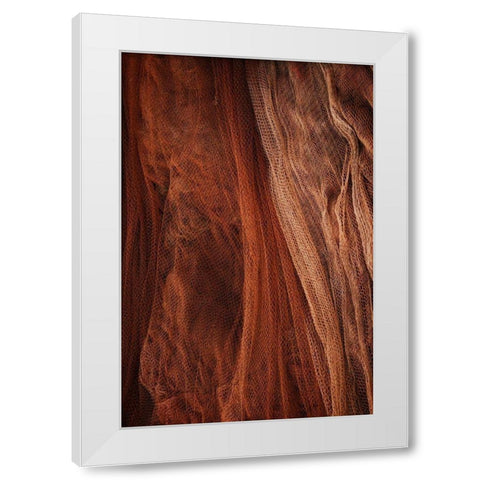 Fish Net Mystery II White Modern Wood Framed Art Print by Geyman, Vitaly