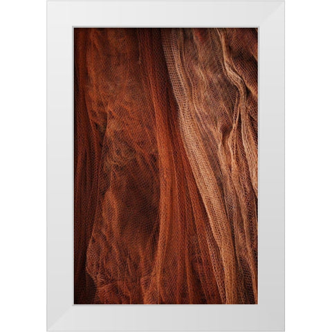 Fish Net Mystery II White Modern Wood Framed Art Print by Geyman, Vitaly