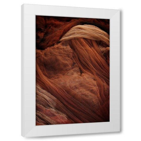 Fish Net Mystery III White Modern Wood Framed Art Print by Geyman, Vitaly