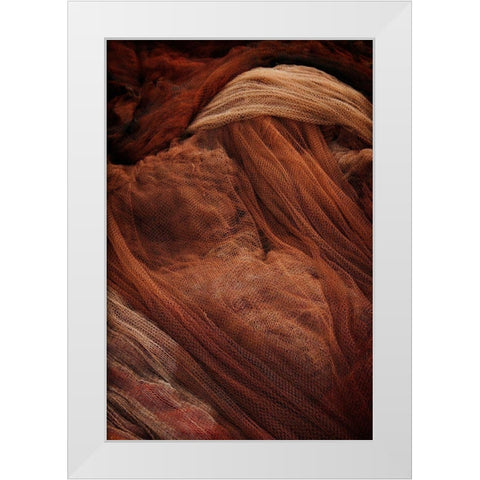 Fish Net Mystery III White Modern Wood Framed Art Print by Geyman, Vitaly