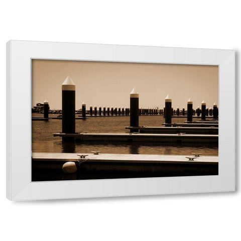 Marina White Modern Wood Framed Art Print by Geyman, Vitaly