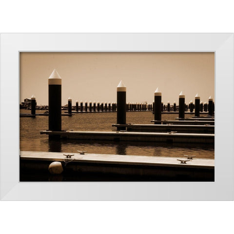 Marina White Modern Wood Framed Art Print by Geyman, Vitaly