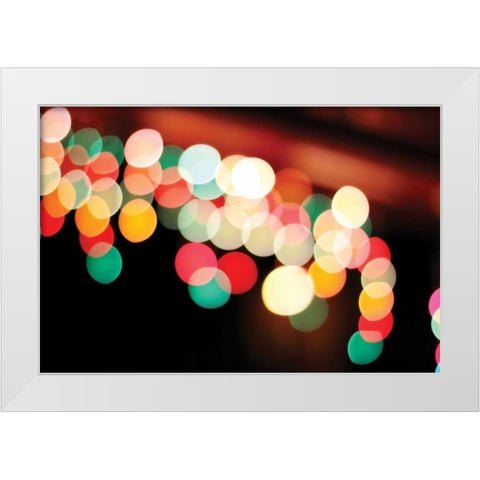 Bokeh I White Modern Wood Framed Art Print by White, Leesa