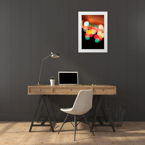 Bokeh IV White Modern Wood Framed Art Print by White, Leesa