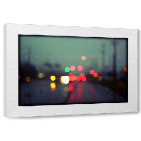 City Lights I White Modern Wood Framed Art Print by White, Leesa