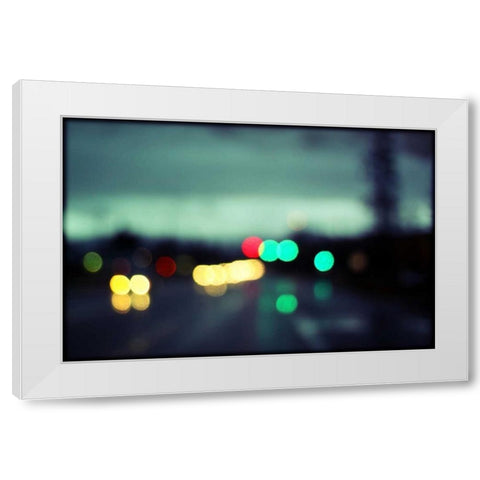 City LIghts II White Modern Wood Framed Art Print by White, Leesa