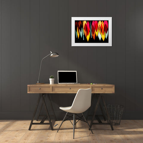 Chimes I White Modern Wood Framed Art Print by White, Leesa