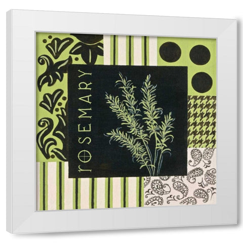 Herbal Zest I White Modern Wood Framed Art Print by Peyton, Hanna