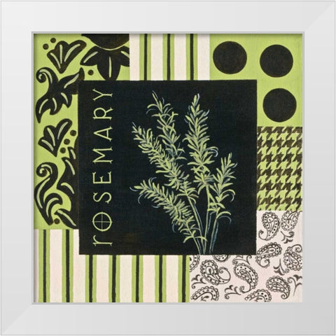 Herbal Zest I White Modern Wood Framed Art Print by Peyton, Hanna