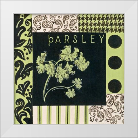 Herbal Zest II White Modern Wood Framed Art Print by Peyton, Hanna