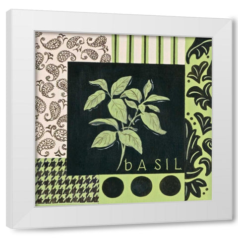 Herbal Zest III White Modern Wood Framed Art Print by Peyton, Hanna