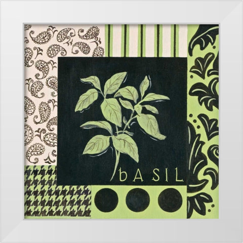 Herbal Zest III White Modern Wood Framed Art Print by Peyton, Hanna