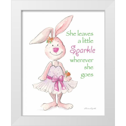Sparkle White Modern Wood Framed Art Print by Reynolds, Barbara