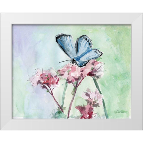 Watercolor Butterfly I White Modern Wood Framed Art Print by Roberto, LuAnn