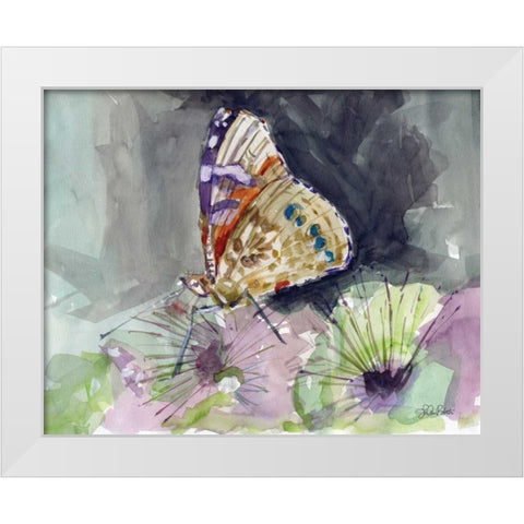 Watercolor Butterfly III White Modern Wood Framed Art Print by Roberto, LuAnn