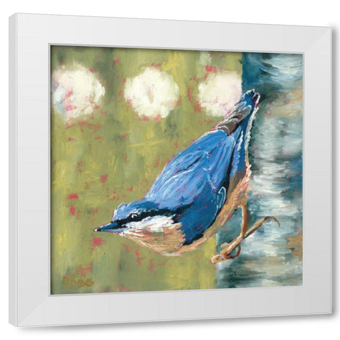 Life Nuthatch White Modern Wood Framed Art Print by Reeves, Molly