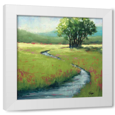 Spring Landscape White Modern Wood Framed Art Print by Reeves, Molly