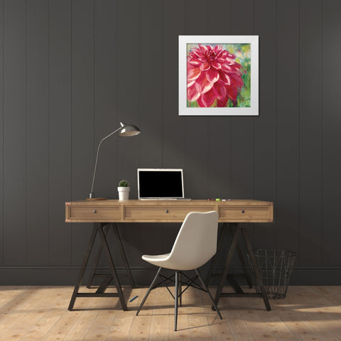 Dahlia White Modern Wood Framed Art Print by Salness, Annie