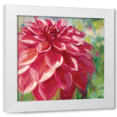 Dahlia White Modern Wood Framed Art Print by Salness, Annie