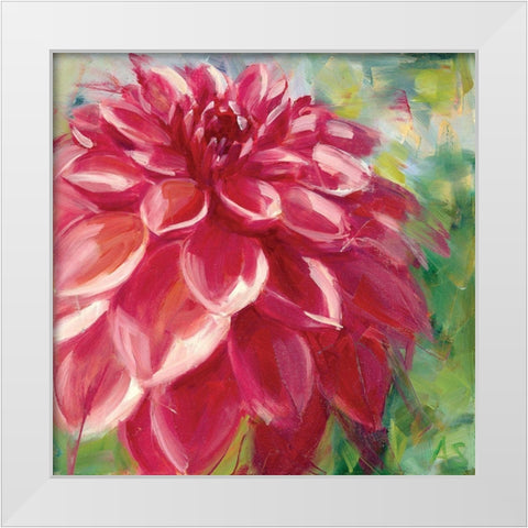 Dahlia White Modern Wood Framed Art Print by Salness, Annie