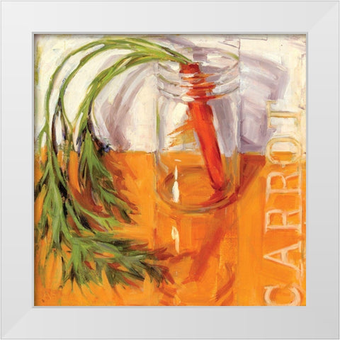 Carrot White Modern Wood Framed Art Print by Salness, Annie
