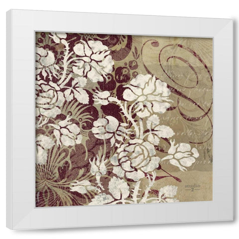 Argento I White Modern Wood Framed Art Print by Studio 2