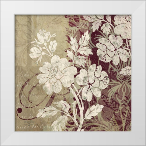 Argento II White Modern Wood Framed Art Print by Studio 2