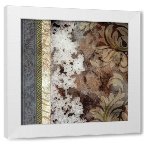 Winter Damask I White Modern Wood Framed Art Print by Studio 2