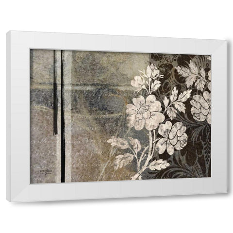 Gray Argento II White Modern Wood Framed Art Print by Studio 2