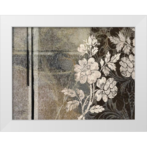 Gray Argento II White Modern Wood Framed Art Print by Studio 2