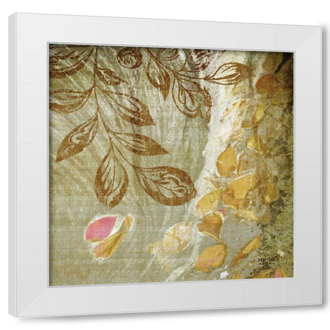 Gold Swirl I White Modern Wood Framed Art Print by Studio 2