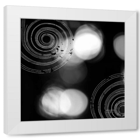 Circles and Swirls I White Modern Wood Framed Art Print by Studio 2