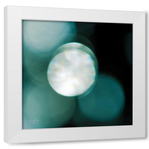 Bokeh I White Modern Wood Framed Art Print by Studio 2