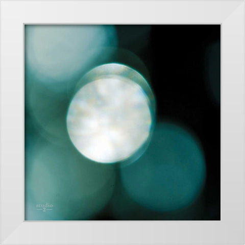Bokeh I White Modern Wood Framed Art Print by Studio 2