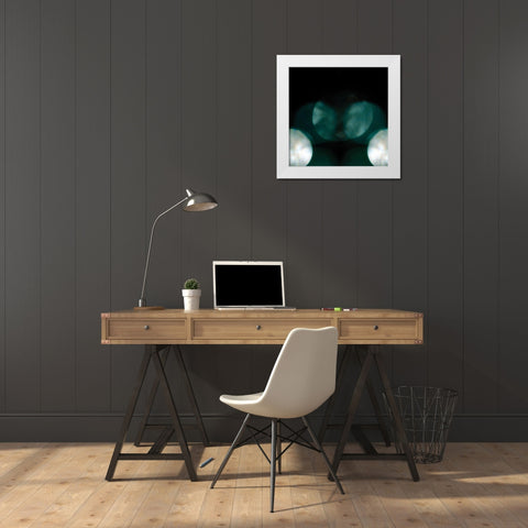 Bokeh I White Modern Wood Framed Art Print by Studio 2