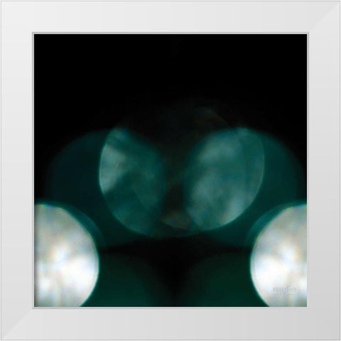Bokeh I White Modern Wood Framed Art Print by Studio 2