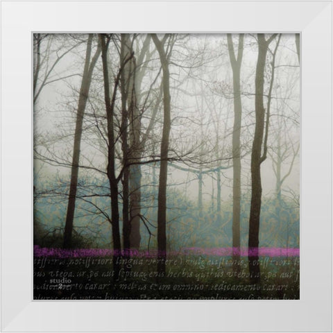 Partners I White Modern Wood Framed Art Print by Studio 2