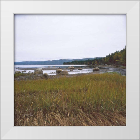 Estuary I White Modern Wood Framed Art Print by Studio 2