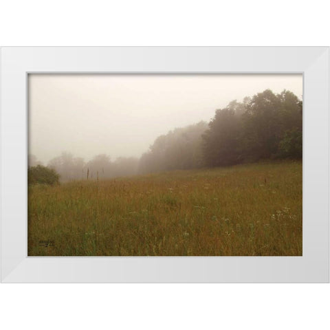 Misty Morning II White Modern Wood Framed Art Print by Studio 2