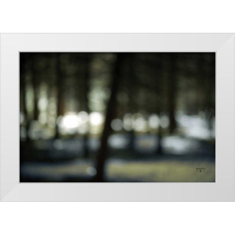 Bokeh Dream White Modern Wood Framed Art Print by Studio 2