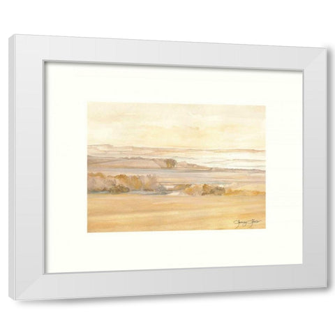 Waterville Wheat Fields White Modern Wood Framed Art Print by Sheler, Sammy