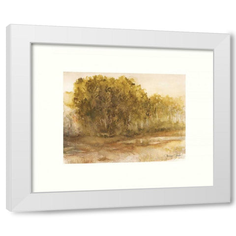 Three Lakes Cottonwoods White Modern Wood Framed Art Print by Sheler, Sammy