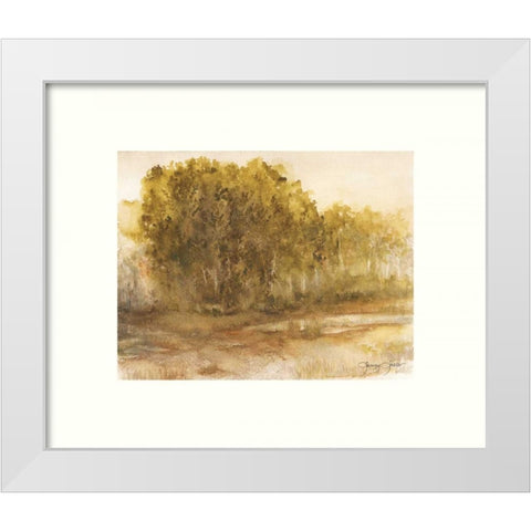 Three Lakes Cottonwoods White Modern Wood Framed Art Print by Sheler, Sammy