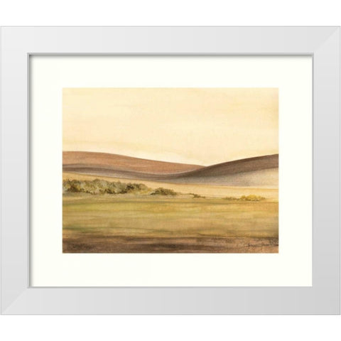 Waterville Fields White Modern Wood Framed Art Print by Sheler, Sammy