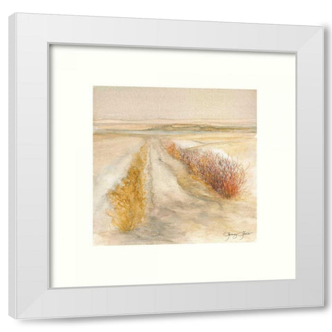 Crescent Bar White Modern Wood Framed Art Print by Sheler, Sammy